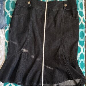 Bisou Bisou Black Denim Skirt